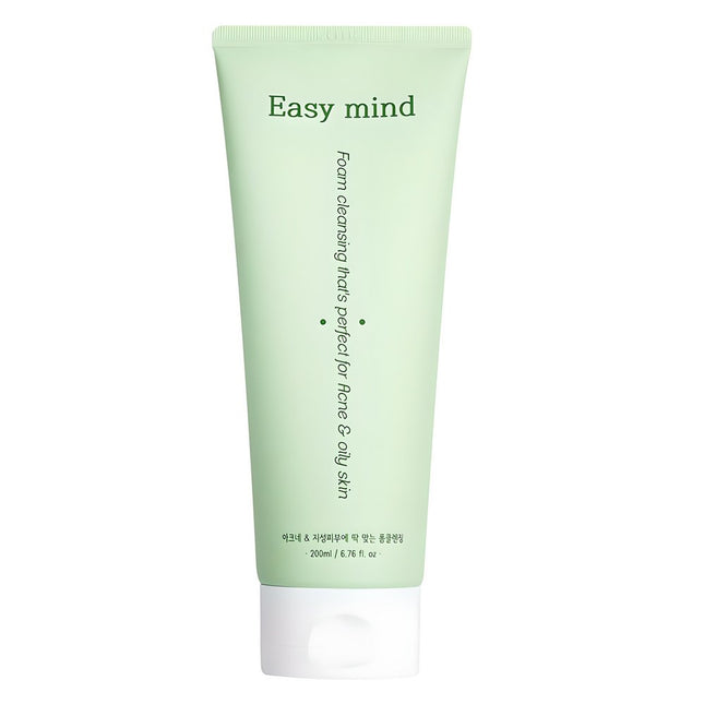 EASY MIND  Acne Salicylic Acid BHA Foam Cleanser, 200ml, 1 Count