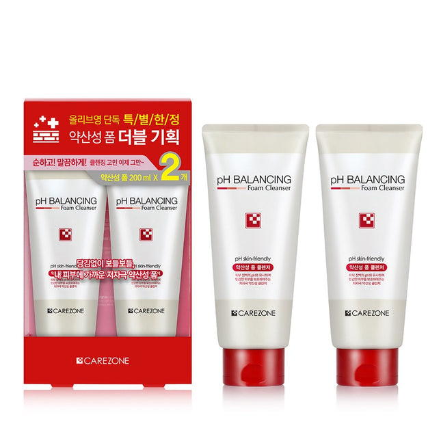 CAREZONE  Mildly Acidic Cleansing Foam 200ml 2 Pack