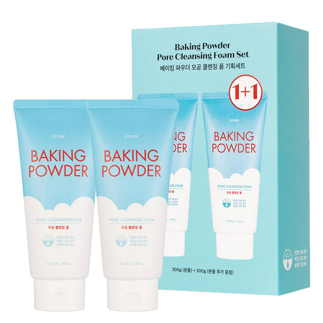 ETUDE HOUSE  Baking Powder Pore Cleansing Foam Set, 300ml, 2 Count