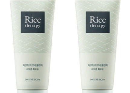 ON THE BODY  Rice Therapy Mugwort & Centella Acne Foaming Cleanser 150g 2 Count
