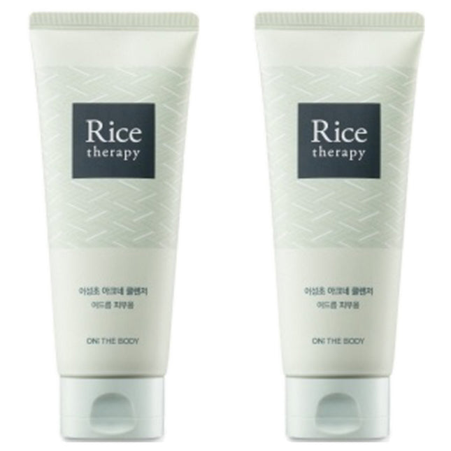 ON THE BODY  Rice Therapy Mugwort & Centella Acne Foaming Cleanser 150g 2 Count