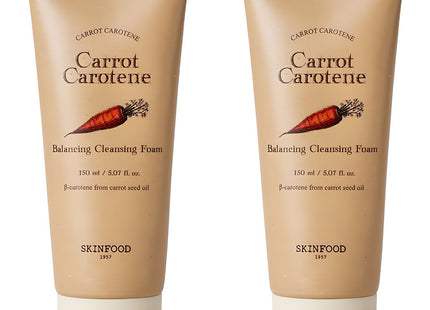 SKINFOOD  Carrot Carotene Balancing Cleansing Foam, 150ml, 2 Count