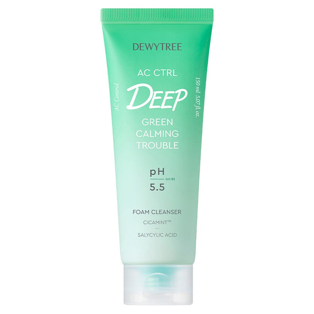 DEWYTREE  AC Control Deep Green Calming Trouble Foam Cleanser, 150ml, 1 Count
