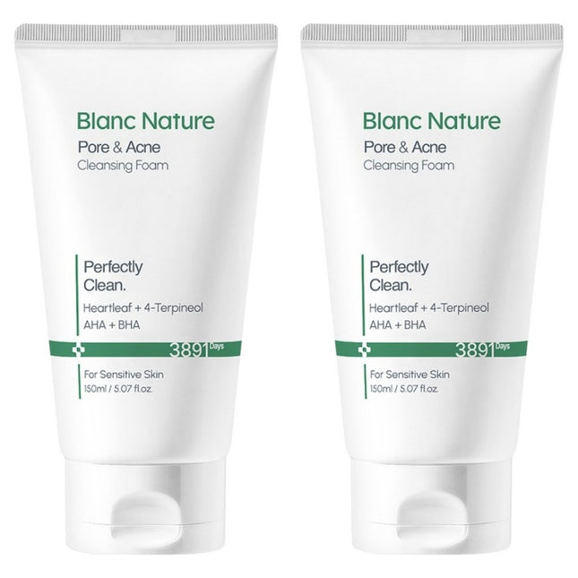 BLANC NATURE  Acne Care Cleansing Foam 150ml 2 Count