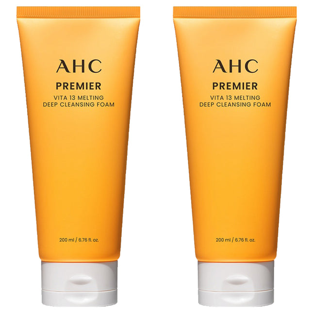 AHC  Premium Vita 13 Melting Deep Cleansing Foam, 200ml, 2 Count