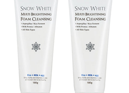BEAUTY RECIPE  Snow White Multi-Brightening Foam Cleansing, 180g, 2 Count