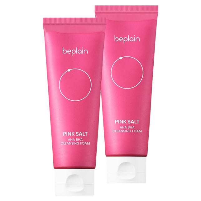 B. A. P  Pink Salt AHA BHA Cleansing Foam, 120ml, 2 Count