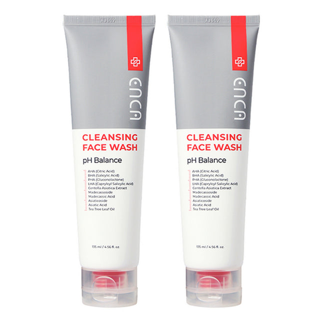 ENCA  Mild Alkaline Cleansing Face Wash pH Balance, 135ml, 2 Count