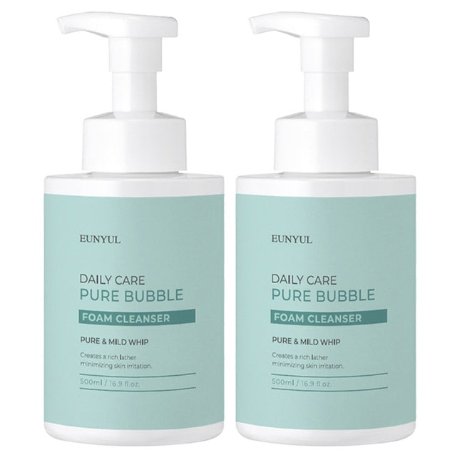 EUNYUL  Daily Care Pure Bubble Mildly Acidic Foam Cleanser, 500ml, 2 Count