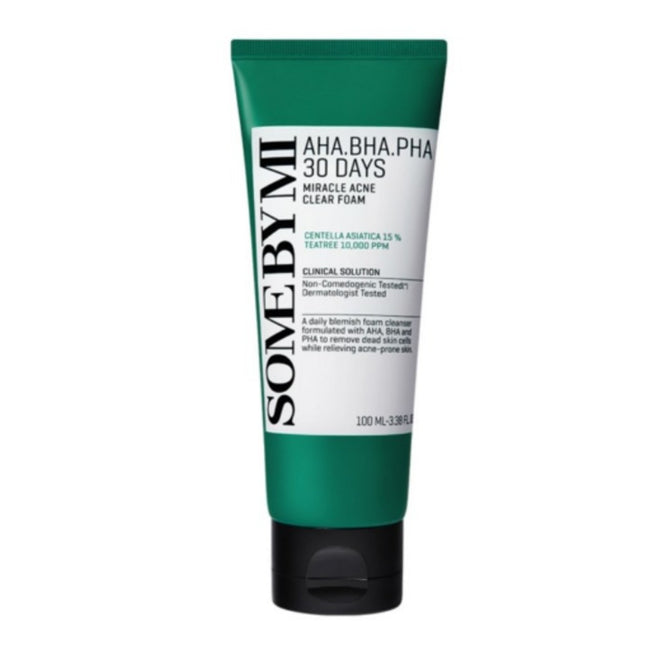 SOME BY MI AHA BHA PHA 30 Days Miracle Acne Clear Foam 100ml, 1 Piece