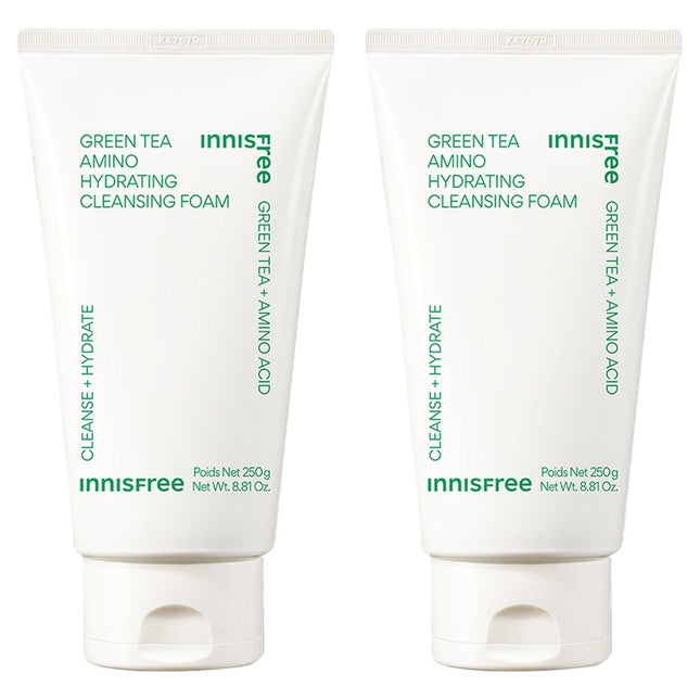 INNISFREE Innisfree Green Tea Amino Hydrating Cleansing Foam, 250g, 2 Pack