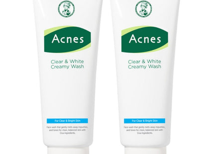 ACNES  Cleanser Clear & White Creamy Wash, 100g, 2 count
