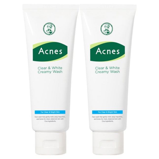 ACNES  Cleanser Clear & White Creamy Wash, 100g, 2 count
