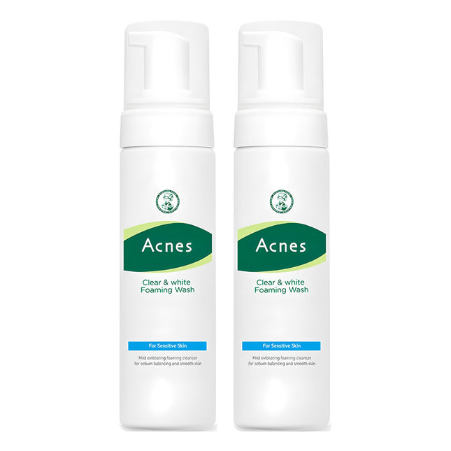 ACNES  Clear & White Foaming Wash 130ml 2-Pack