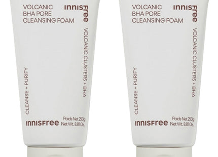 INNISFREE Volcanic BHA Pore Cleansing Foam Large Size, 250g, 2 Count