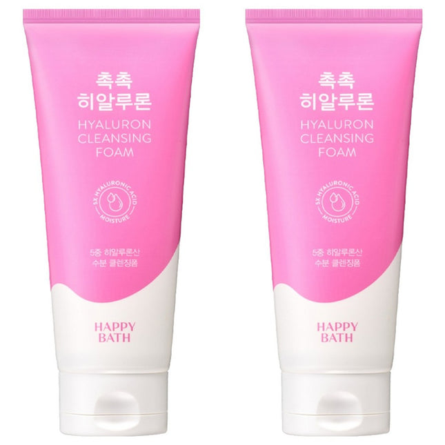 HAPPY BATH  Moist Hyaluron Cleansing Foam, 200g, 2 Pack