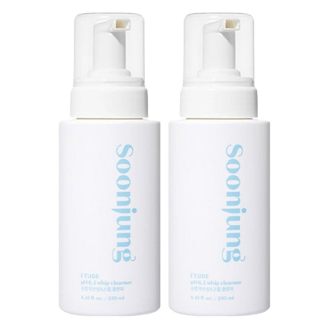 ETUDE  SoonJung pH 6.5 Whip Cleanser 250ml 2 Pack