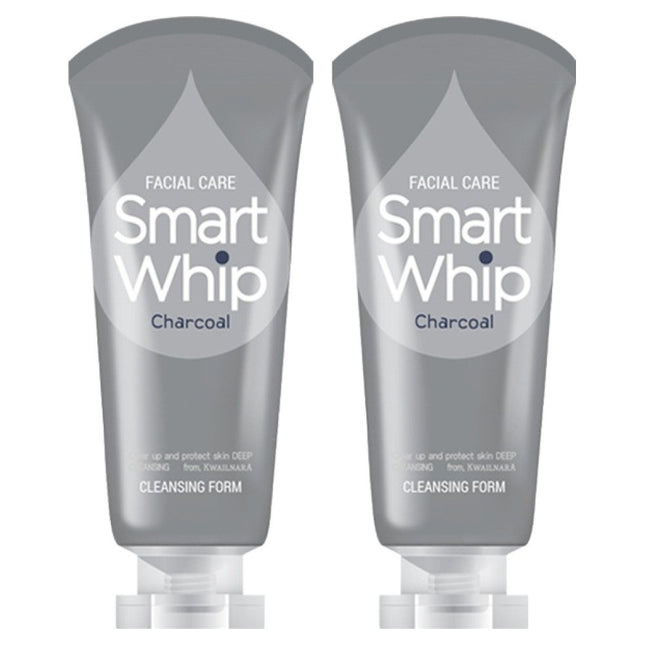 NONE  Facial Care Smart Whip Charcoal Cleansing Foam, 225ml, 2 Count