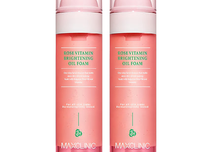 MAXCLINIC  Rose Vitamin Brightening Oil Cleansing Foam, 110g, 2 Count