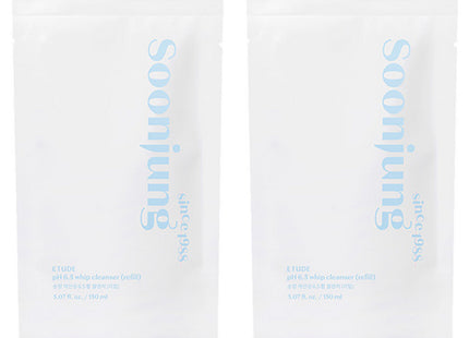 ETUDE  Soon Jung Mild Acidic 6.5 Whip Cleanser Refill 150ml 2 Pack
