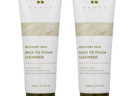 A'PIEU  PICK BORYEONG MUD Low-pH Gentle Pack to Foam Cleanser 110ml, 2 Count