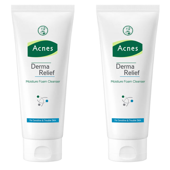 ACNES  Derma Relief Moisture Foam Cleanser, 200ml, 2 Count