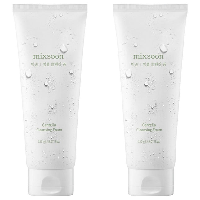MIXSOON  Centella Cleansing Foam, 150ml, 2 Count
