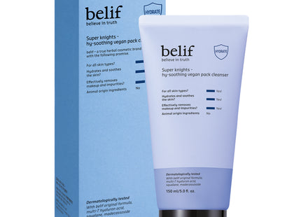 BELIF  Super Knights High Soothing Vegan Pack Cleanser, 150ml, 1 count