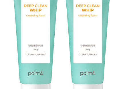 POINT&  Deep Clean Whip Cleansing Foam, 200g, 2 Count