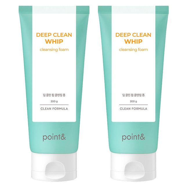 POINT&  Deep Clean Whip Cleansing Foam, 200g, 2 Count