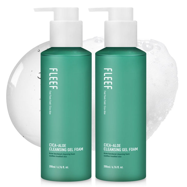 FLEEP  Cica Aloe Soothing Mild Acidic Cleansing Gel Foam 200ml x 2ea