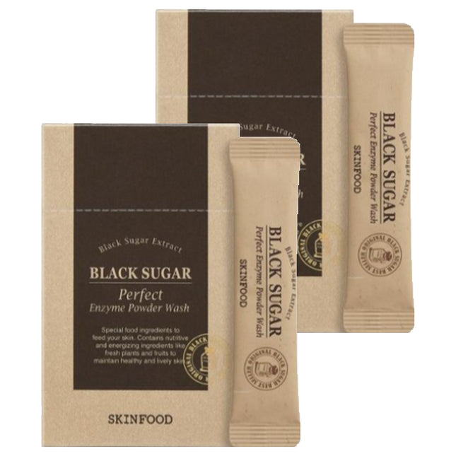 SKINFOOD  Black Sugar Perfect Enzyme Powder Wash 30ea x 2 Pack