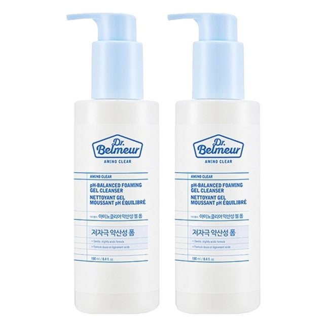 THE FACE SHOP Dr.Belmeur Amino Clear Low pH Gel Cleanser 190ml 2-Pack