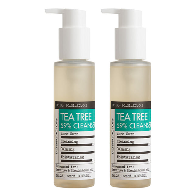 DERMA FACTORY  Tea Tree 59% Gel Cleanser 150ml 2 Pack