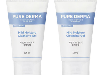 ON THE BODY  Pure Derma Mild Moisture Cleansing Gel 120ml 2 Pack