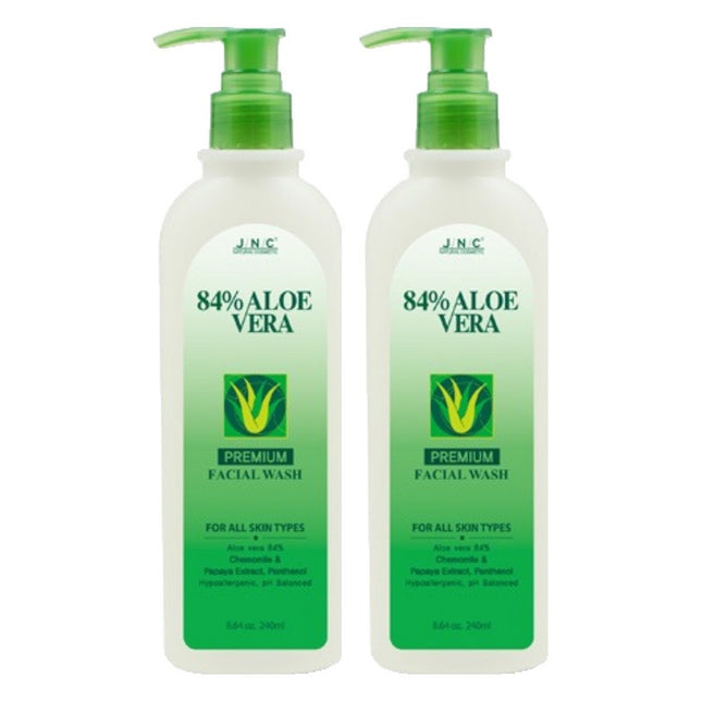 JNC  Aloe Vera 84% Premium Facial Wash, 240g, 2 Count