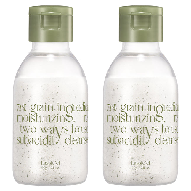 LACLLE  Enzyme Oat Scrub Powder Wash 60g 2-Pack