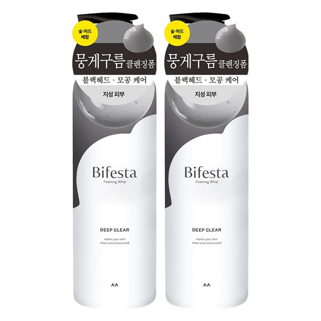 BIFESTA  Cleansing Mousse Foam Deep Clear, Deep Clear Cleansing 180g 2 Count