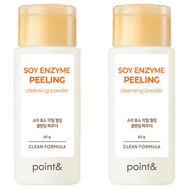 POINT& Point& Soy Enzyme Exfoliating Peeling Cleansing Powder, 60g, 2 Count