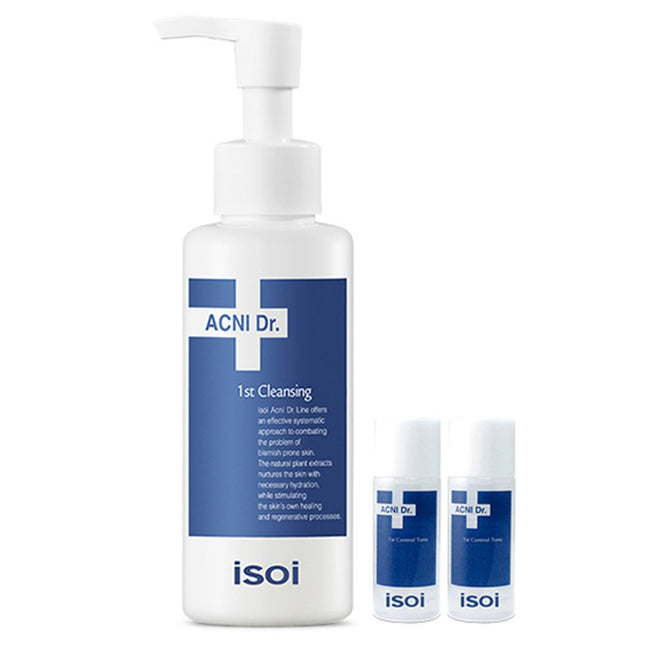ISOI Acni Dr. First Cleansing Gel 130ml + Acni Dr. First Control Tonic 8ml 2p, 1 Set
