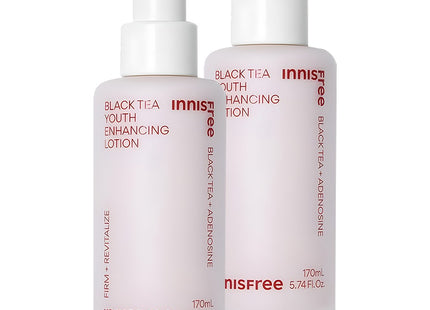 INNISFREE  New Black Tea Youth Enhancing Firming Lotion, 170ml, 2 Count