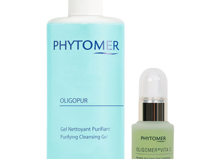 PHYTOMER  Gelle Nettoyante 500ml + Gift, Vita C Ampoule 15ml, 500ml, 1 pcs