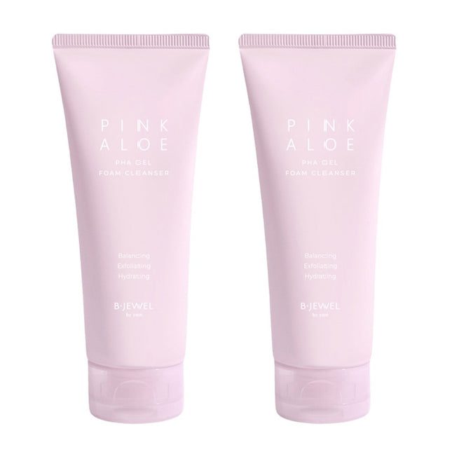 NONE  Visual Pink Aloe AHA BHA PHA Gel Foam Cleanser 150ml, 2 Count
