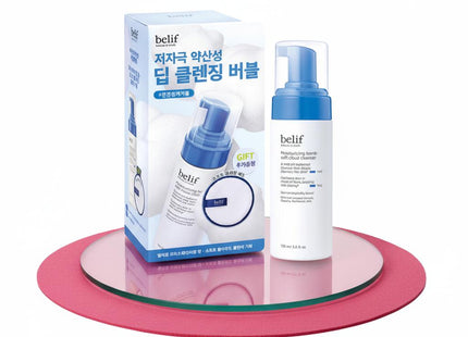 BELIF The True Cream Moisturizing Bomb Soft Cloud Cleanser 150ml + Soft Cleansing Pad