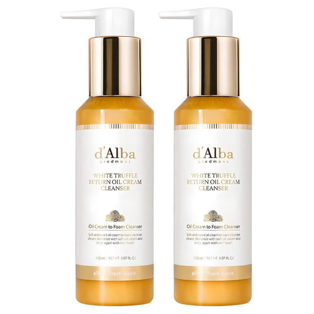 D'ALBA  White Truffle Return Oil Cream Cleanser 150ml 2 Pack