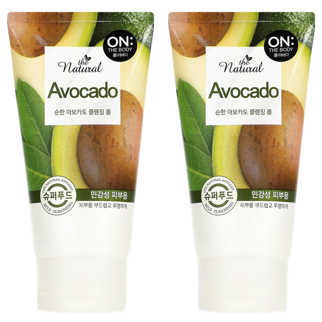 ON:THEBODY  The Natural Avocado Gentle Cleansing Foam, 120g, 2 Count