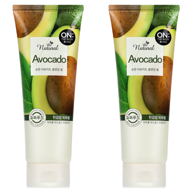 ON THE BODY  The Natural Avocado Mild Cleansing Foam, 200g, 2 Pack