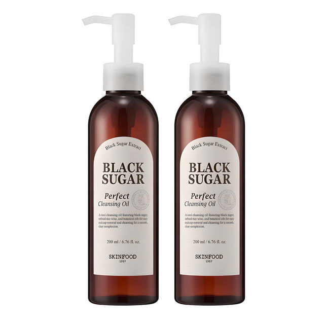 SKINFOOD  Black Sugar Perfect Cleansing Oil, 200ml, 2 Count
