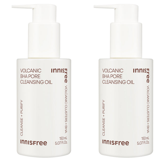 INNISFREE Volcanic Pore BHA Cleansing Oil, 150ml, 2 count