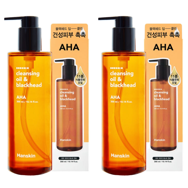 HANSKIN Cleansing Oil & Blackhead AHA, 300ml, 2 Count